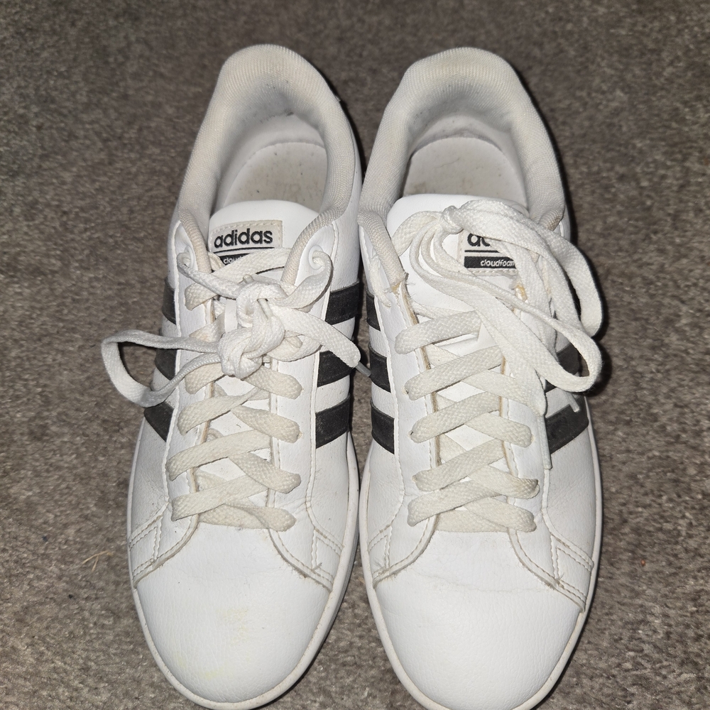 adidas White and Black Low-Top Sneakers